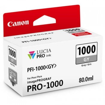 Cartucho de Tinta Canon PFI 1000 GY Cinza 80ml
