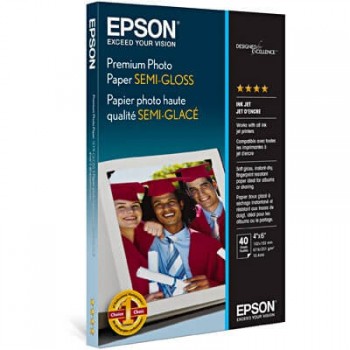 Papel Especial Photo Premium Semi Gloss 10x15cm Epson 40 Folhas 194g
